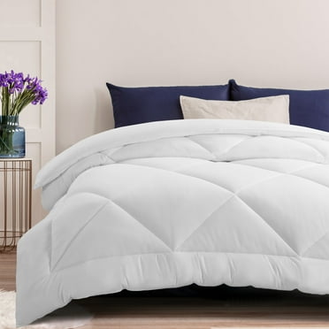 MOONCAST King 2100 Series Cooling Comforter Down Alternative Quilted Duvet Insert with Corner Tabs All-Season - Winter Summer Warm Luxury Hotel Comforter - Reversible - Machine Washable - White