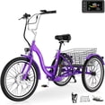 thumbnail image 1 of MOONCOOL MC350 Electric Tricycle for Adults, 350W Motorized Electric trike with 36V 10.4Ah Removable lithium battery,24"/26" 7 Speeds 3 Wheels Electric Bikes, 1 of 19