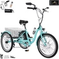 thumbnail image 1 of MOONCOOL Electric Trike for Adults w/ Rearview Mirror kit, 700W Peak Motor 14.5Ah battery，24"/26" 7 Speeds 3 Wheels Electric Trikes, 1 of 9