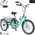 thumbnail image 1 of MOONCOOL MC360 Electric Trike for Adults w/ Rearview Mirror kit,700W Peak Motor 14.5Ah battery，24"/26" 7 Speeds 3 Wheels Electric Bikes , Certified to UL 2849 by SGS, 1 of 9