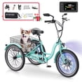 thumbnail image 1 of MOONCOOL 24" Electric Tricycle for Adults, 350W 36V 7 Speeds Electric Trike, 3 Wheels Adult Electric Tricycle Bicycle with Large Basket & Tool Kits, 1 of 9