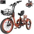 thumbnail image 1 of MOONCOOL 750W Foldable Electric Mountain Tricycle for Adult, 6 Speed 20x3.0 In Fat Tire 3Wheel Electric Bike, 48V Removable Battery, Motorized Trike w/Front & Rear Basket, 1 of 10