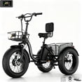 thumbnail image 1 of MOONCOOL All-Terrain Electric Tricycle for Adults, 1100w Motor 48V 14.5Ah Battery,7-Speed 20" x 4.0" Fat Tire 3 Wheel Electric Bike , 25-60 miles, 1 of 11