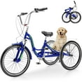 thumbnail image 1 of MOONCOOL Adult Folding Tricycle 7-Speed, Adult Trikes 26 inch Wheel Cruiser Bike with Cargo Basket, Foldable Tricycle for Adults, Women, Men, Seniors Exercise Shopping, 1 of 9