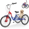 thumbnail image 1 of MOONCOOL Adult Folding Tricycles, 7 Speed Folding Adult Trikes, 20/24/26 inch 3 Wheels Bikes with Large Basket, Foldable Tricycle for Women, Men, Seniors, 1 of 7