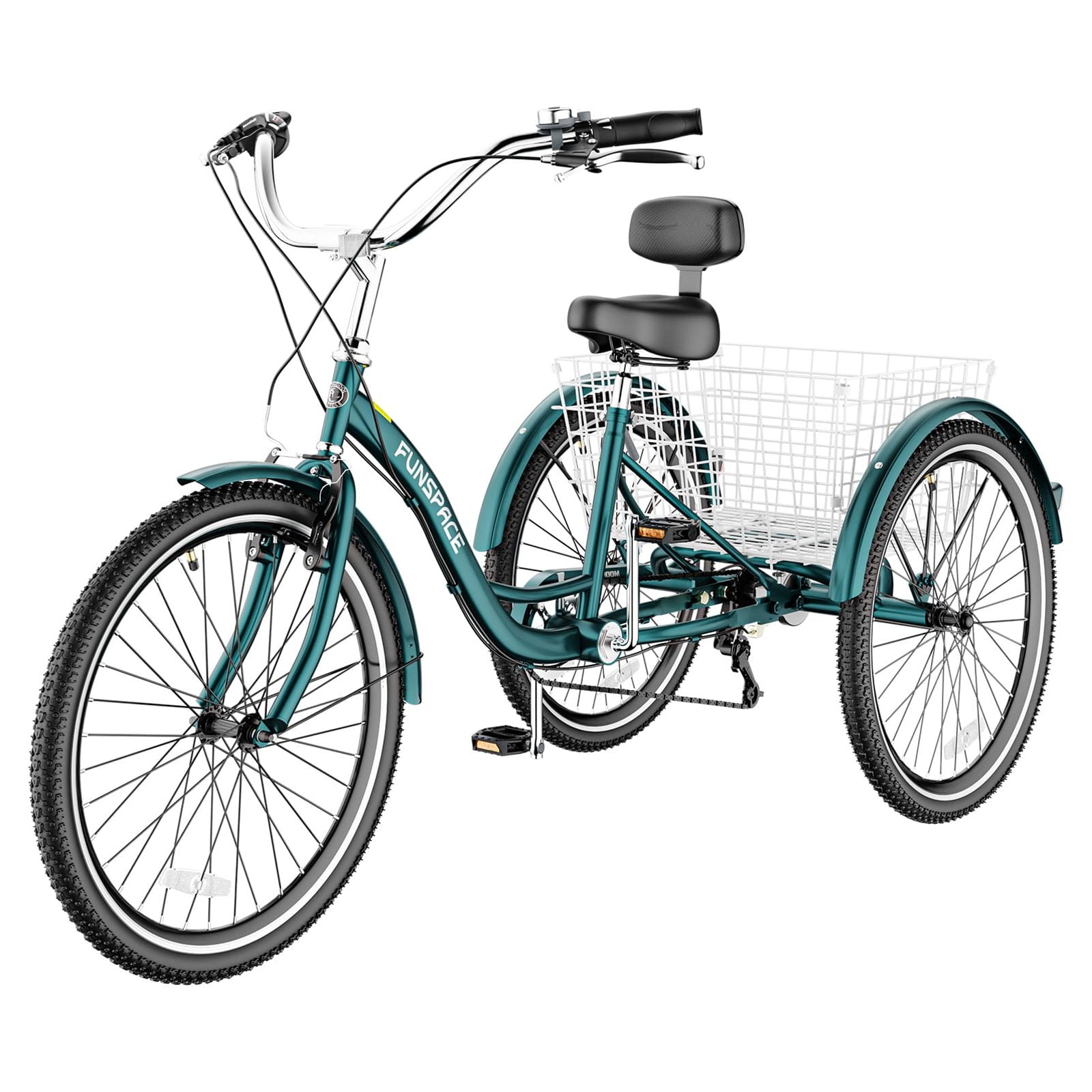 MOONCOOL 26 in. Adult Trikes 3 Wheeled 7 Speed Bike Trikes