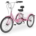 thumbnail image 1 of MOONCOOL Adult Tricycles 7 Speed, 20/24/26 inch 3 Wheel Bikes, Three-Wheeled Bicycles Cruise Trike with Shopping Basket for Seniors, Women, Men, Teenager, 1 of 7