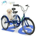 thumbnail image 1 of MOONCOOL Adult Tricycles 7 Speed, Adult Trikes 24 / 26 inch 3 Wheel Bikes, Three-Wheeled Bicycles Cruise Trike with Shopping Basket for Seniors, Women, Men, 1 of 13