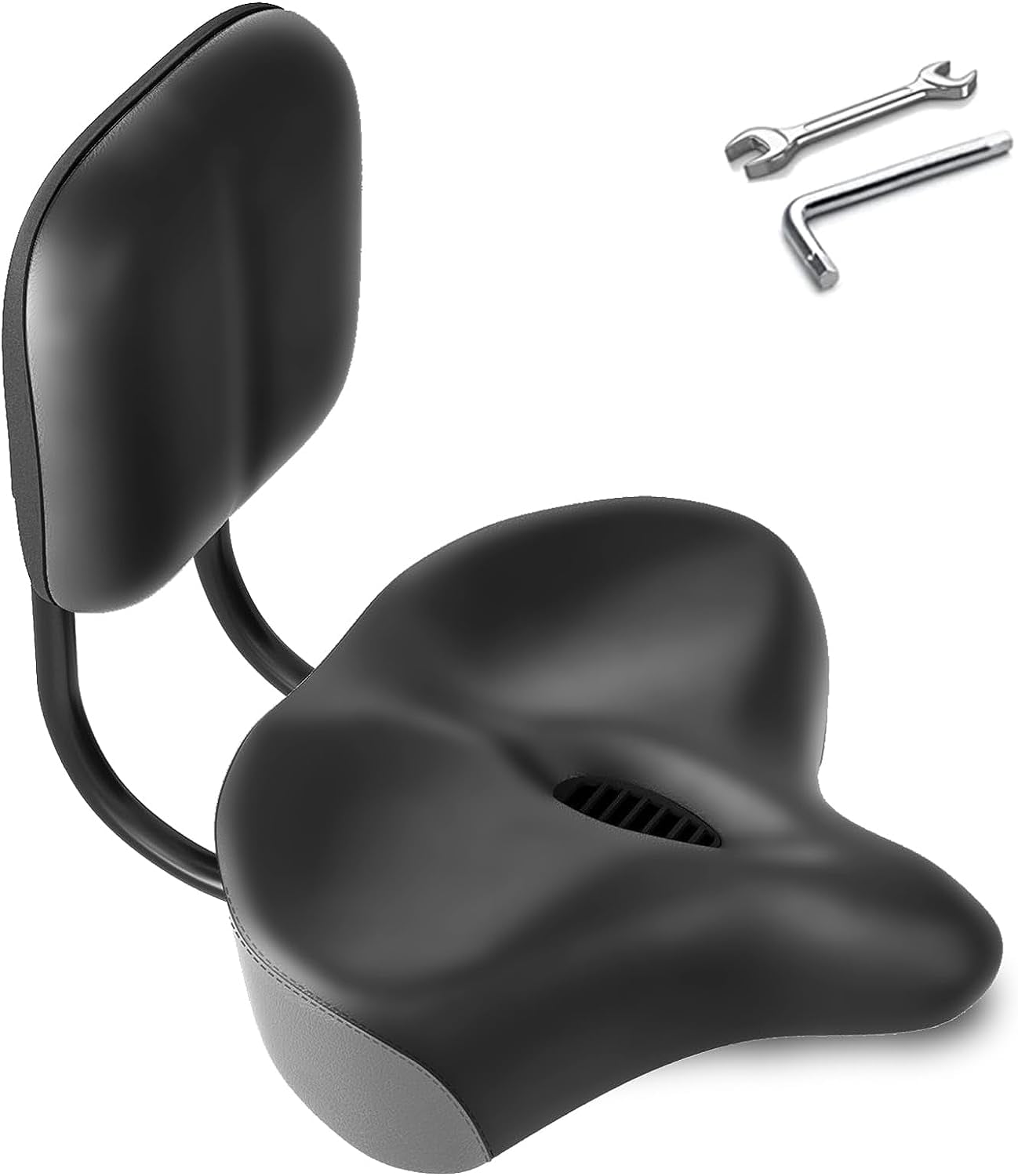 Extra Wide Saddle Seat with Backrest –