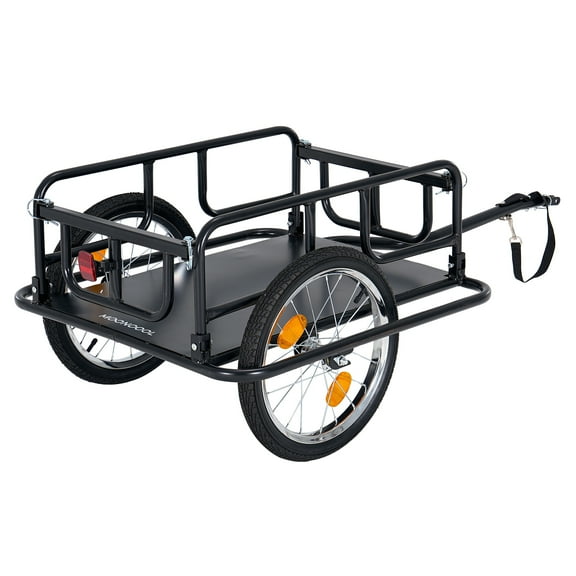 MOONCOOL Durable Bicycle ATV UTV Trailer, Heavy-Duty Trailer, 176lbs 15 Cubic Feet, Yard Garden Trailer Pull Behind Dump Trailer for Mooncool Tricycle