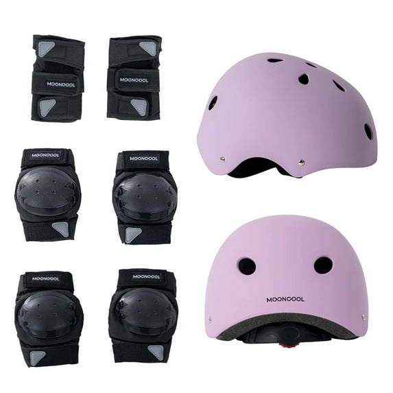 MOONCOOL Bike Helmets Protection Gear Set for 3~14 Years, Bicycle Helmet Knee Pads Elbow Pads Wrist Guards, Adjustable Helmet, Bicycle Scooter Roller Skate
