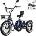 thumbnail image 1 of MOONCOOL Folding Electric Trike w/ Storage Bags , 48V Peak 1350W 3 Wheel Electric Bike for Adults, 20"x4.0" Fat Tire 7 Speed Electric Tricycle with 14.5Ah Battery, Rear Differential, Aluminum Frame, 1 of 14
