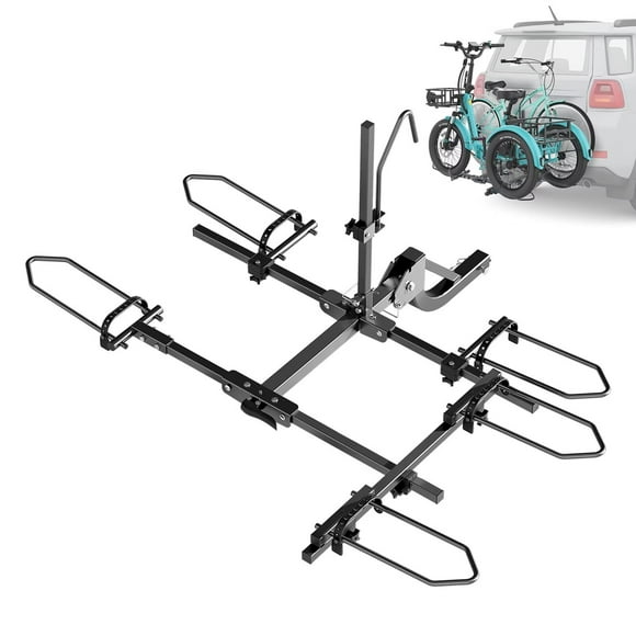 MOONCOOL Trike Hitch Rack for SUV Truck Van RV, Fit 2" Receiver, Foldable Bike Carrier, 170/270 lbs Heavy-Duty Platform Carrier