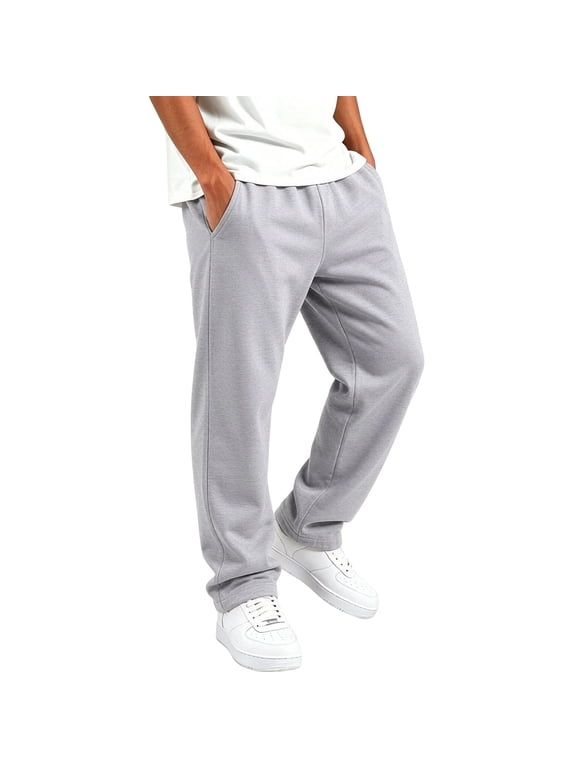 Boys Pull-On Pants Straight Leg Sweatpants Elastic Waist No Drawstring No Zipper with Pockets Casual School Athletic Trousers 6 Colors 2-15 Years
