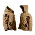 thumbnail image 1 of MOONDU Men's Softshell Jacket Tactical Fleece Lined Water Resistant Hooded Windproof Full Zip Multiple Pockets Long Sleeve Casual Fall Winter Daily Wear Outdoor, 1 of 6