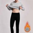 thumbnail image 1 of MOONDU Mens Thermal Underwear Set Long Johns Base Layer Fleece Lined High Stretch Crewneck 2 Piece Top Bottom Winter Warm for Cold Weather, 1 of 8