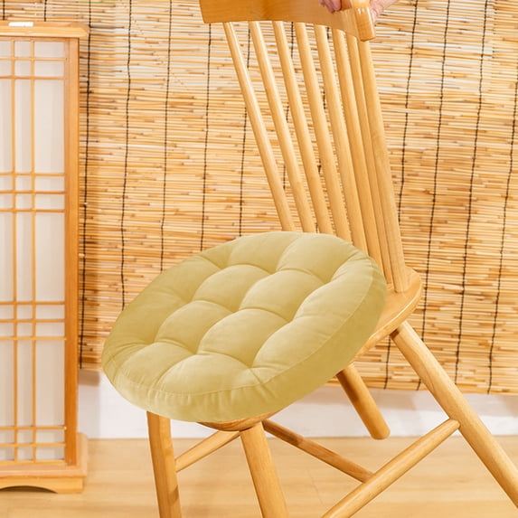 MOONDU Round Seat Cushion, Solid Color Corduroy Chair Pad, Thick Padded Dining Chair Cushion, Soft Memory Foam Filled Patio Floor Seat Cushion for Indoor Outdoor Daily Use