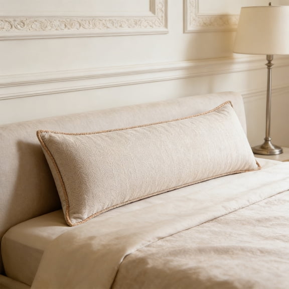 MOONDU Throw Pillow, Decor Cushion, Herringbone Textured Removable Washable Long Body Pillow, Solid Rectangular Sofa Bed Bedroom Hugging Back Support Sleeping Cushion