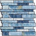 thumbnail image 1 of 10-Sheet Peel and Stick Kitchen Backsplash Tiles, 3D Waterproof Self Adhesive Wall Tile Stick on Backsplash for Kitchen and Bathroom(Blue Marble,12"×12"), 1 of 10