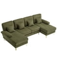 thumbnail image 1 of MOONMISS 104" Sectional Couches for Living Room Modular Sofa with Double Chaise U- Shaped Sofa Set with Corduroy Fabric,Olive, 1 of 5