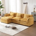 thumbnail image 1 of MOONMISS Boucle Fabric Upholstered L-Shape Comfy Oversized 3-4 seat Modular Sectional Sofa, 1 of 5