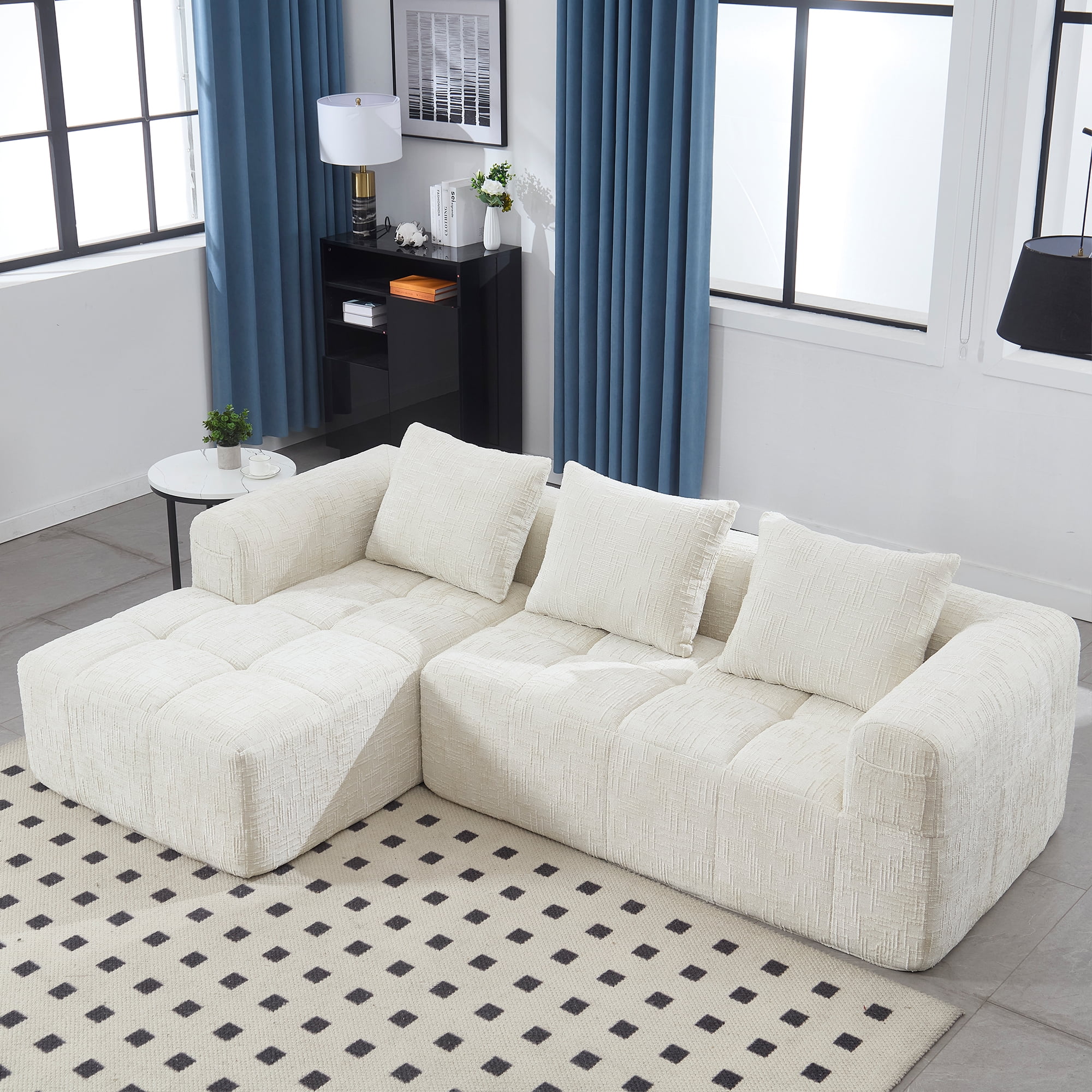 y*l様 [即完売]economicsexperiment クッション MOONMISS Chenille L-shaped Sectional Sofa - Seating - Walmart.com