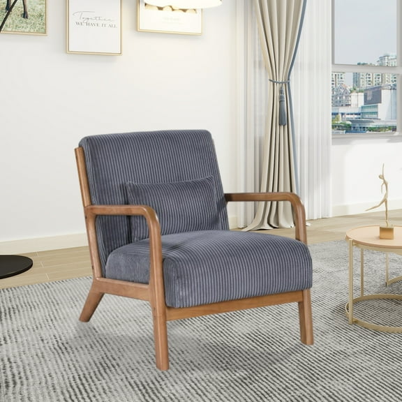 MOONMISS Mid Century Modern Accent Chair for Living Room Bedroom, Gray