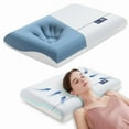 thumbnail image 1 of MOONORAH Cooling Memory Foam Bed Pillow for Neck Pain Relief, Two-Sided Cooling Pillow for Back, Stomach and Side Sleepers, Two Firmness, Hotel Quality Bed Pillows, Queen Size, 28" x 16", 1 of 8