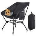 thumbnail image 1 of MOONORAH Camping Chair, Folding Portable Camping Chairs, Lightweight Compact Folding Chair Mesh for Outdoor Camp Travel Beach Picnic Festival Hikin with Side Pocket, Storage Bag, Black, 1 of 9