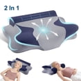 thumbnail image 1 of MOONORAH Cooling Bed Pillow for Neck & Shoulder Pain Relief, Cervical Support Comfort Pillow for Side Back Stomach Sleeper, Ergonomic Enhancing Contour Memory Foam Pillows for Sleeping, Dark Blue, 1 of 6