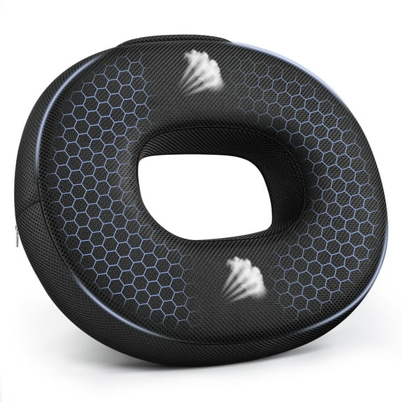 MOONORAH Donut Pillow Seat Cushion,Donut Chair Cushions for Postpartum Pregnancy & H emorrhoids,Black