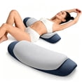thumbnail image 1 of MOONORAH Lumbar Support Pillow - Memory Foam Ergonomic Design - Standard/Queen, Blue, 1 of 8