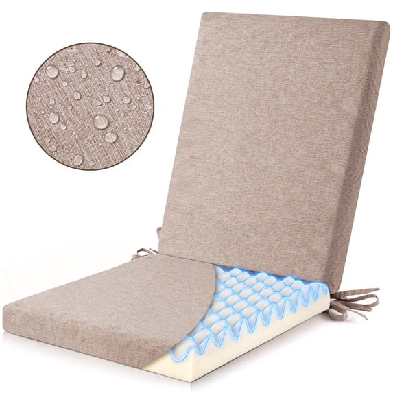 MOONORAH Outdoor Chair Cushion - High Elasticity Foam - 42 in x 18 in, Off-White