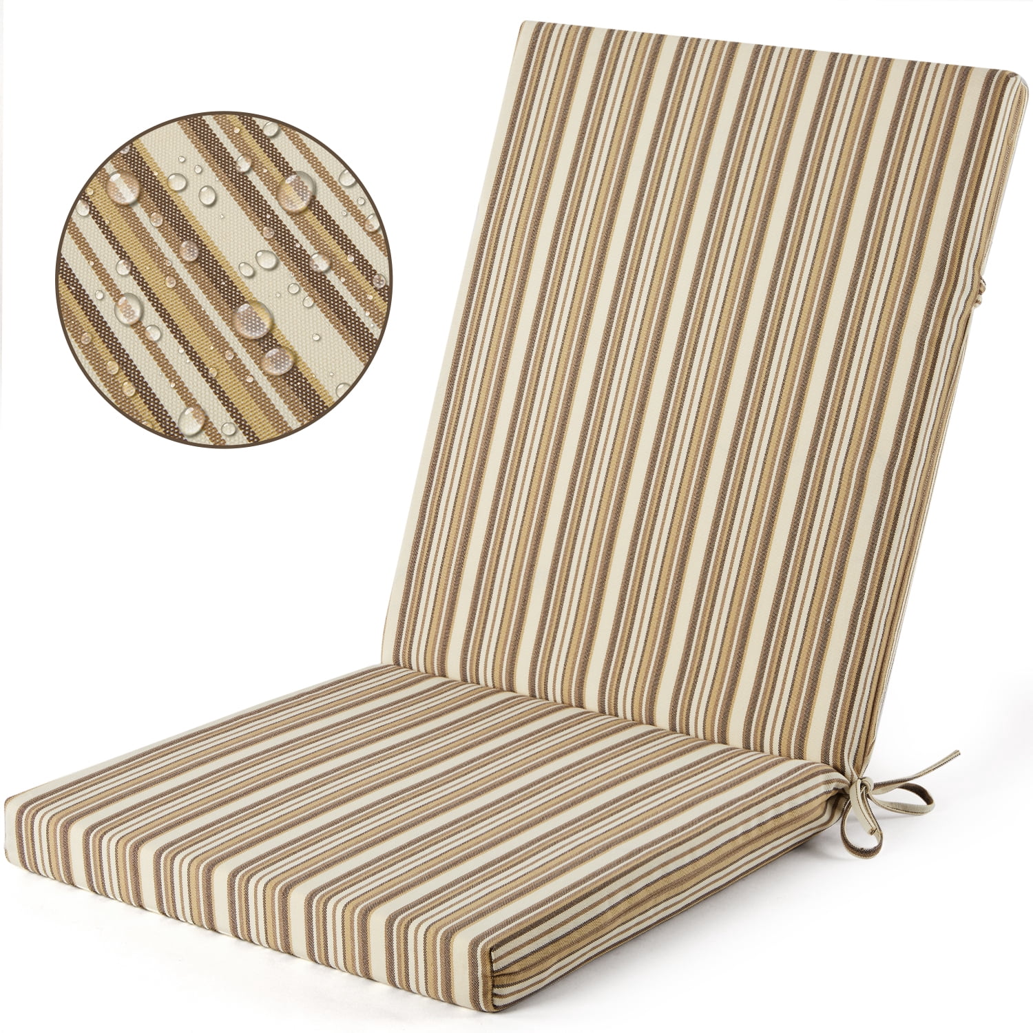 MOONORAH Outdoor Chair Cushions for Patio Furniture, 40"L x 18"W Rectangle Outdoor Chair Pads for Garden Sofa Couch Chair, Midback Chair, Rocking Chair, Waterproof Patio Seat Furniture Cushion