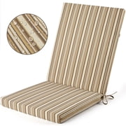 MOONORAH Rectangle Outdoor Chair Cushion - Waterproof Seat and Back, 18 x 19 in, Beige