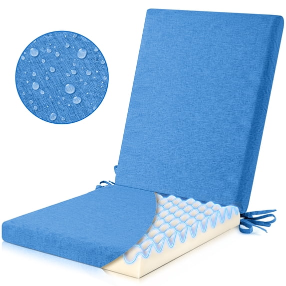 MOONORAH Outdoor Chair Cushions - High Density Foam, 42 in x 18 in, Blue