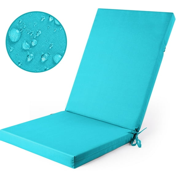 MOONORAH Outdoor Chair Cushions, Patio Seat Cushions Outdoor Chair Pads, 42"L x 18"W Rectangle Waterproof Outdoor Chair Cushion Garden Sofa Couch Chair Pads, Premium Comfortable, Peacock Blue