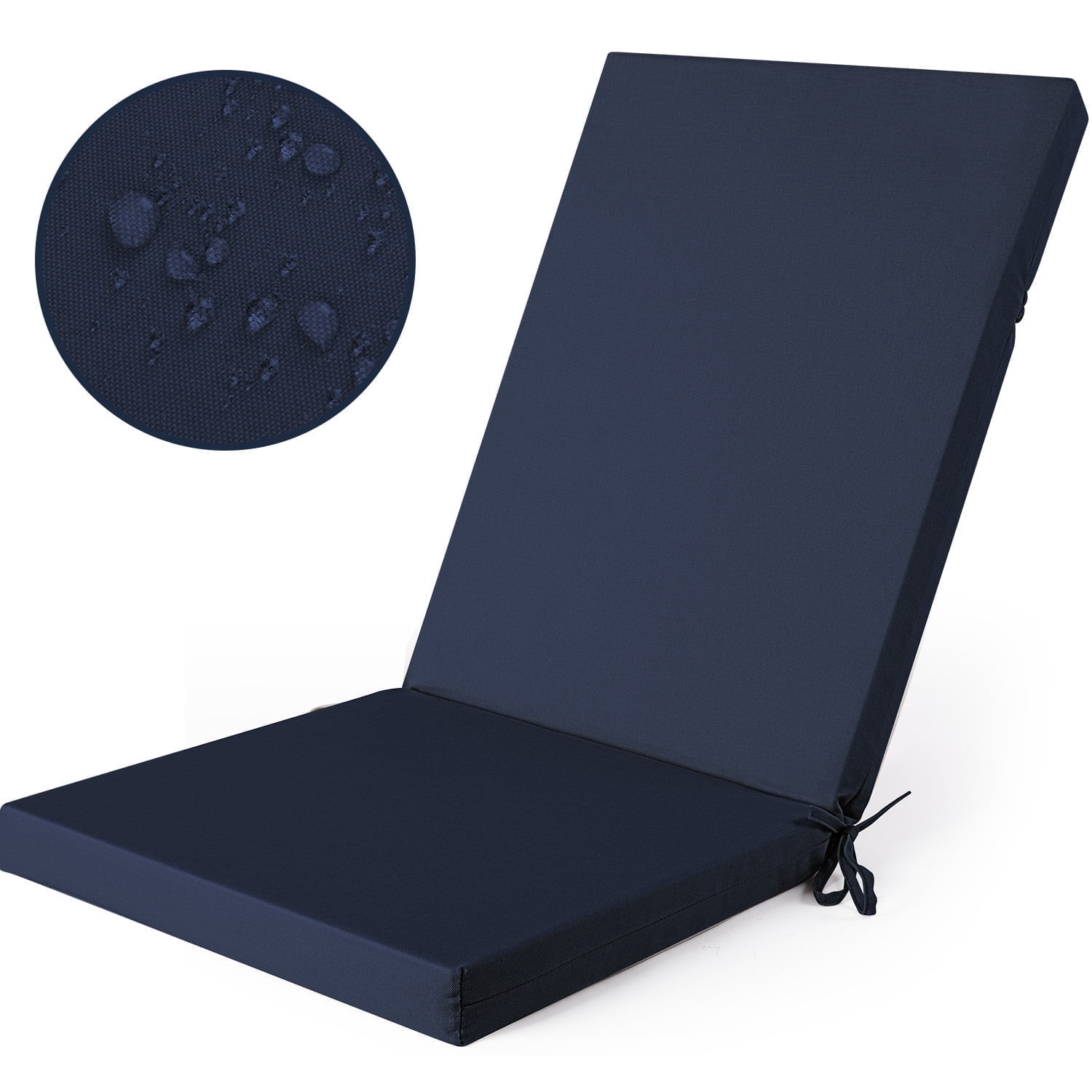MOONORAH Outdoor Chair Cushions, Patio Seat Cushions Outdoor Chair Pads, 42"L x 18"W Rectangle Waterproof Outdoor Chair Cushion Garden Sofa Couch Chair Pads, Premium Comfortable, Dark Blue