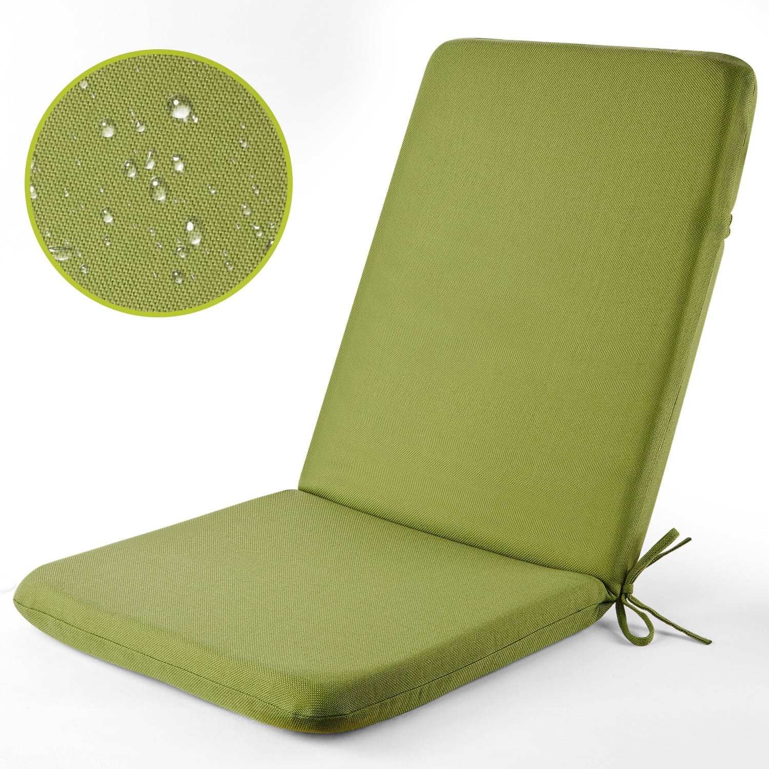 MOONORAH Outdoor Chair Cushions, Patio Seat Cushions Outdoor Chair Pads, 42"L x 18"W Rectangle Waterproof Outdoor Chair Cushion Garden Sofa Couch Chair Pads, Premium Comfortable, Green