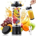thumbnail image 1 of MOONORAH Portable Blender for Shakes and Smoothies, Personal Blender for Shakes with 21 Oz Travel Cup, Mini Personal Size Blender with 10 Blades and USB Rechargeable for Gym, Home and Outdoors, Black, 1 of 12