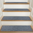 thumbnail image 1 of MOONORAH Stair Treads Non Slip Carpet Mat for Wooden Steps with Reusable Adhesive, Polyester TPR Backing Edging Stair Rugs 30'' X 8'' Indoor Stair Runners for Kids Elders & Dogs -4pc, Dark Grey, 1 of 9