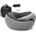 thumbnail image 1 of MOONORAH Travel Pillows for Airplanes, Travel Neck Pillow Travel Pillow, 360° Support Memory Foam Travel Pillow with 3D Contoured Eye Mask, Earplugs and Storage Bag for Airplanes Offices, Cars, Gray, 1 of 9