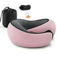 thumbnail image 1 of MOONORAH Travel Pillows for Airplanes, Travel Neck Pillow Travel Pillow, 360° Support Memory Foam Travel Pillow with 3D Contoured Eye Mask, Earplugs and Storage Bag for Airplanes Offices, Cars, Pink, 1 of 9