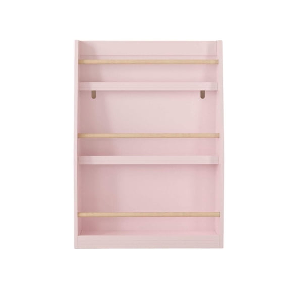MOONRIVER 3 Tier Kids Book Shelf, Pink Finish MDF Pine Wood