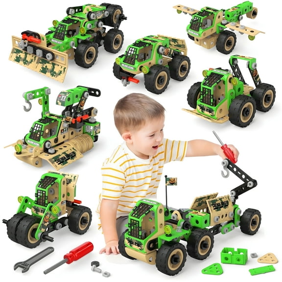 MOONTOY 229 PCS Building Blocks STEM Toys for 4 5 6 7 8+ Year Old Boys Erector Sets Kits Building Toys for Kids Age 4-8 6-8 5-7 8-10 Creative Learning Game Engineering Stem Projects Activities Gift