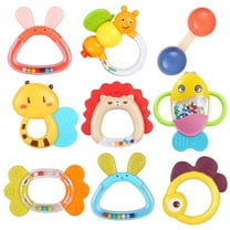 MOONTOY 9 Pcs Baby Rattles Teethers Set, Newborn Toys 6 to 12 Months, Baby Toys for Infants 0-12 Months, Babies Development Learning Music Toy, 1 2 3 4 5 6 7 9 10 12 Months Boys Girls Birthday Gifts
