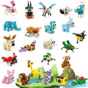 MOONTOY Advent Calendar 2025 Kids, 24 Packs Animal Party Favors for Kids, Animals Mini Building Blocks Toy Set, STEM Toy Xmas Gifts Party Favors Stocking Stuffers Ages 5 6 7 8 9 10 11 12+ Year Old