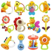 MOONTOY Baby Rattle Baby Toys 3 6 Months Sensory Toys for Babies Teething Toys for Infants 0 12 Months Newborn Toys Baby Girl Toys Infant Boy Toys 6 12 Months Baby Boy Girl Gifts Set