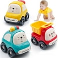 thumbnail image 1 of MOONTOY Push Toy Cars for 1 Year Old, Baby Toys 12-18 Months, Infant Play Vehicle Set, Toddler Toys Age 1-2, Baby Racing Cars, First Birthday Gift for 1 2 Year Old Boy Girl, 1 of 8