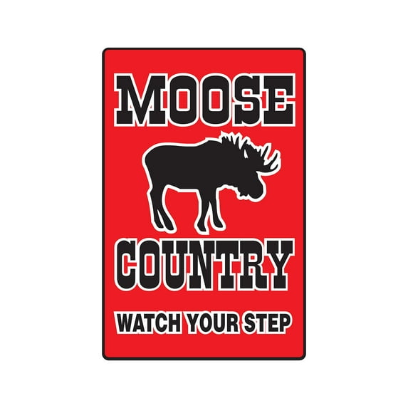 MOOSE COUNTRY Decal farm animals watch your step redneck | Indoor/Outdoor | 7" Tall